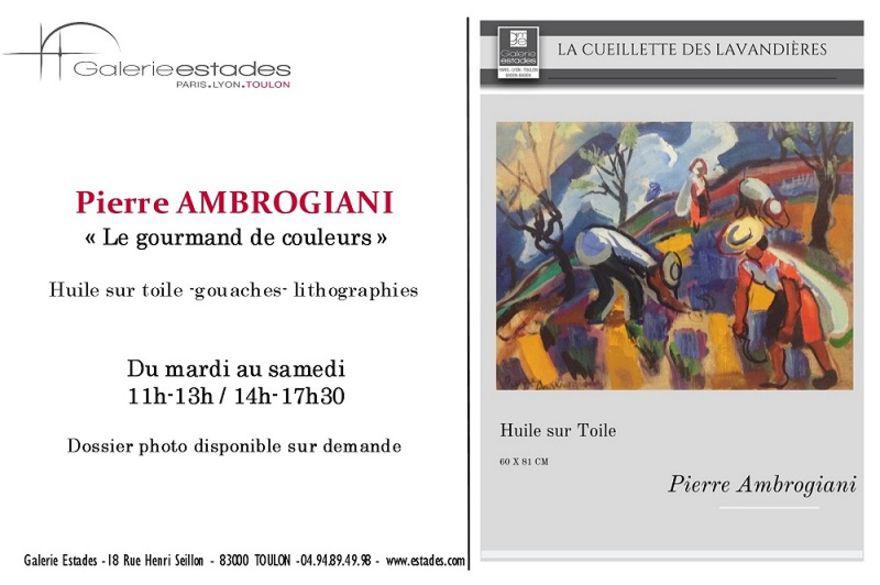La Galerie Estades expose Pierre AMBROGIANI