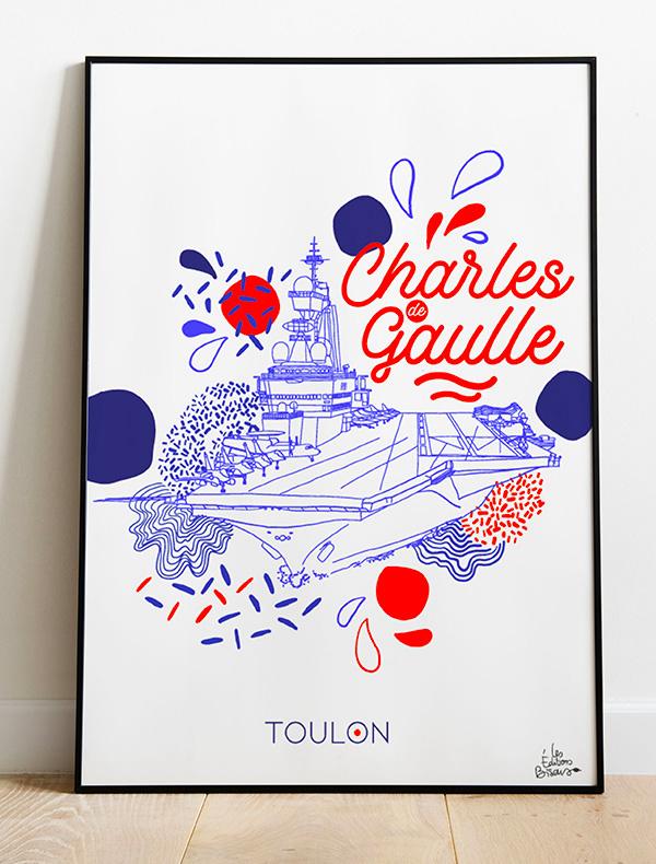 Illustration CHARLES DE GAULLE par Les Éditions Bisous