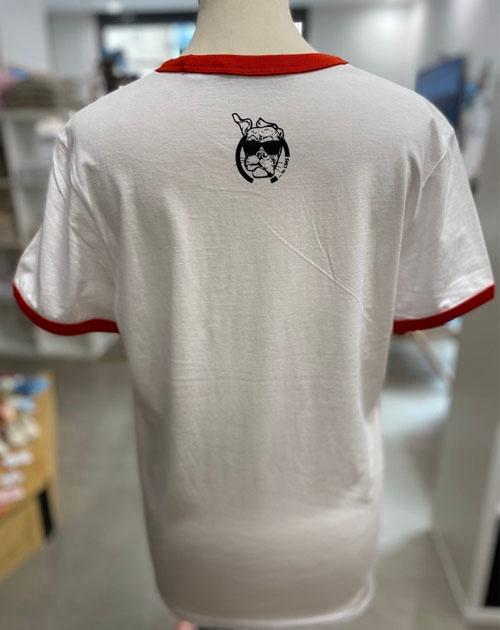  T-shirt unisexe coton bio baseball fine rouge "5 monts toulonnais" by LMS 2