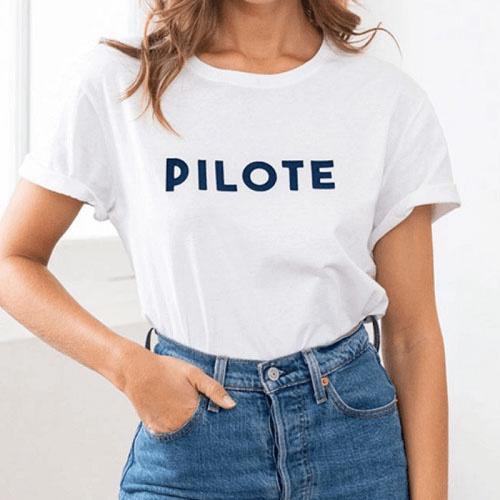 Tee Shirt mixte Pilote Le Slip Français 1