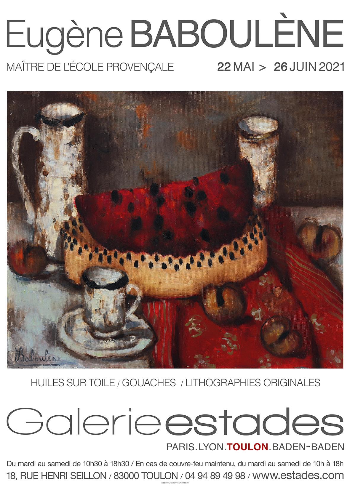Exposition Eugène Baboulène à la Galerie Estades du 22 mai au 26 juin