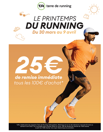 Le Printemps du Running 30 mars au 9 Avril chez Terre De Running Toulon